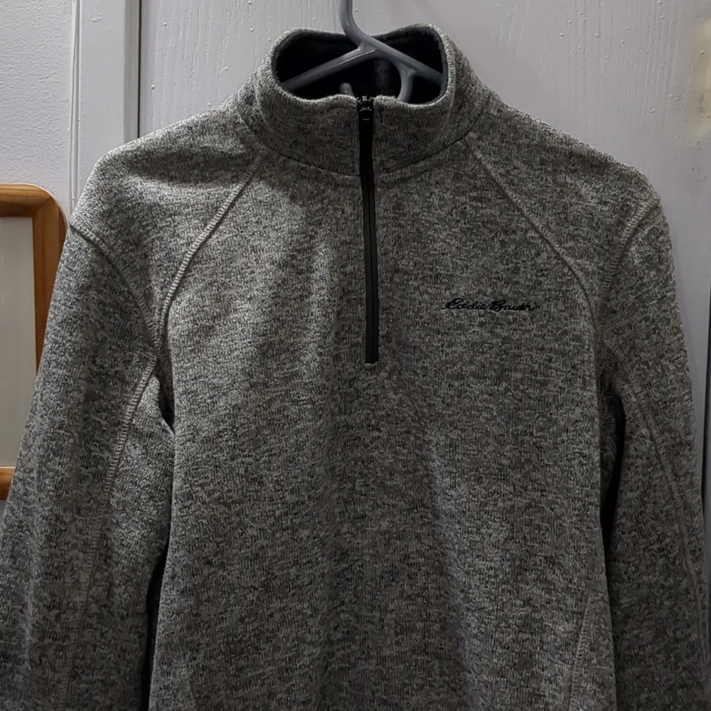 Eddie Bauer men's pullover polyester size medium gray tan - Picture 5 of 8